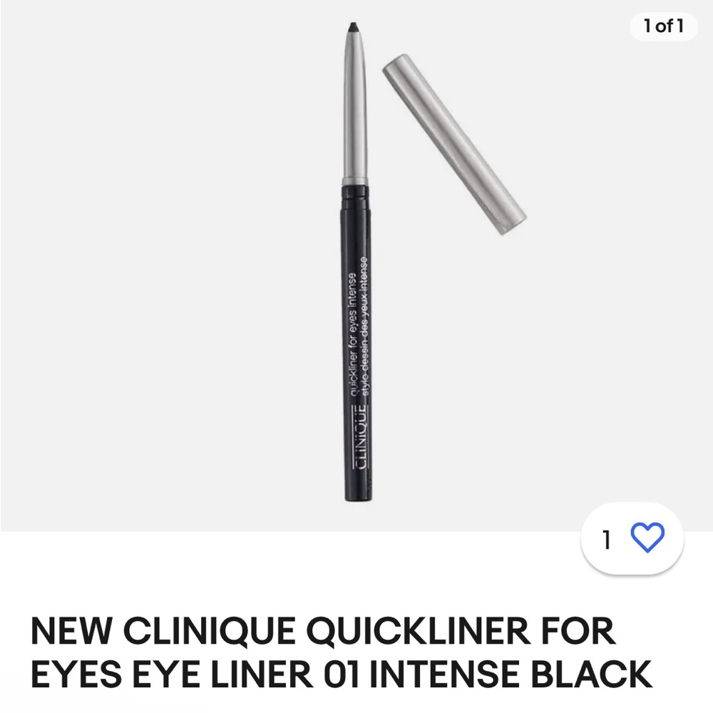 clinique quickliner in intense black- brand new